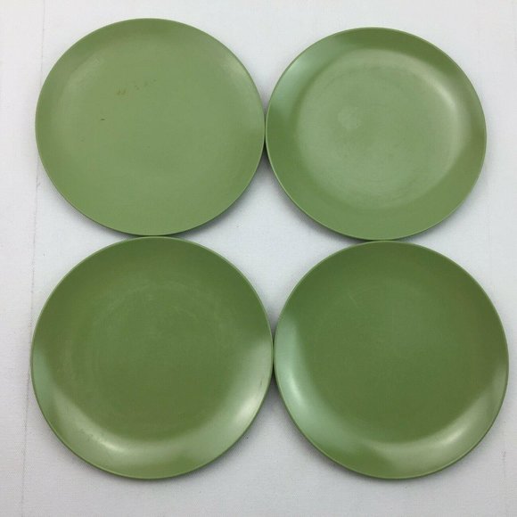 Vintage Texas Dallas Ware Green G-4 Plates Cups - Picture 3 of 12